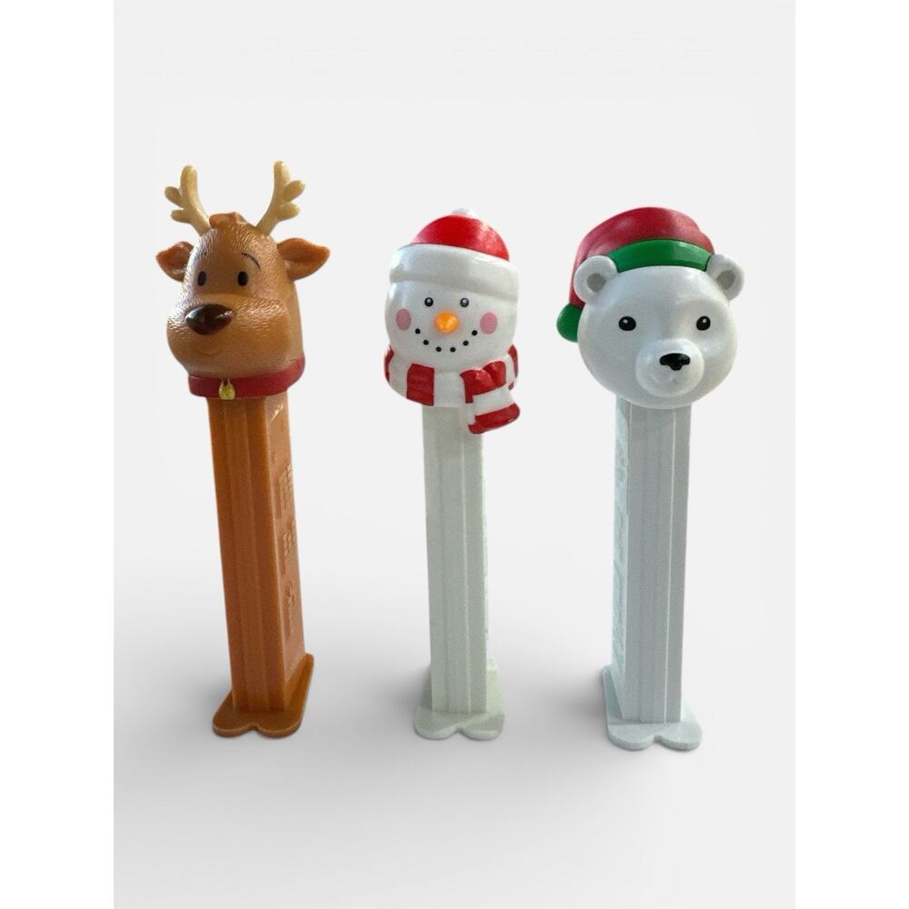 Pez Dispensers Christmas Holiday Lot Snowman Reindeer Polar Bear